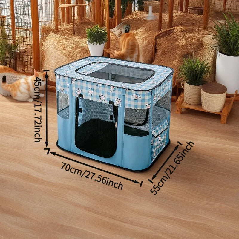 Foldable Pet Delivery Tent For Cats And Dogs Breathable Maternity Bed