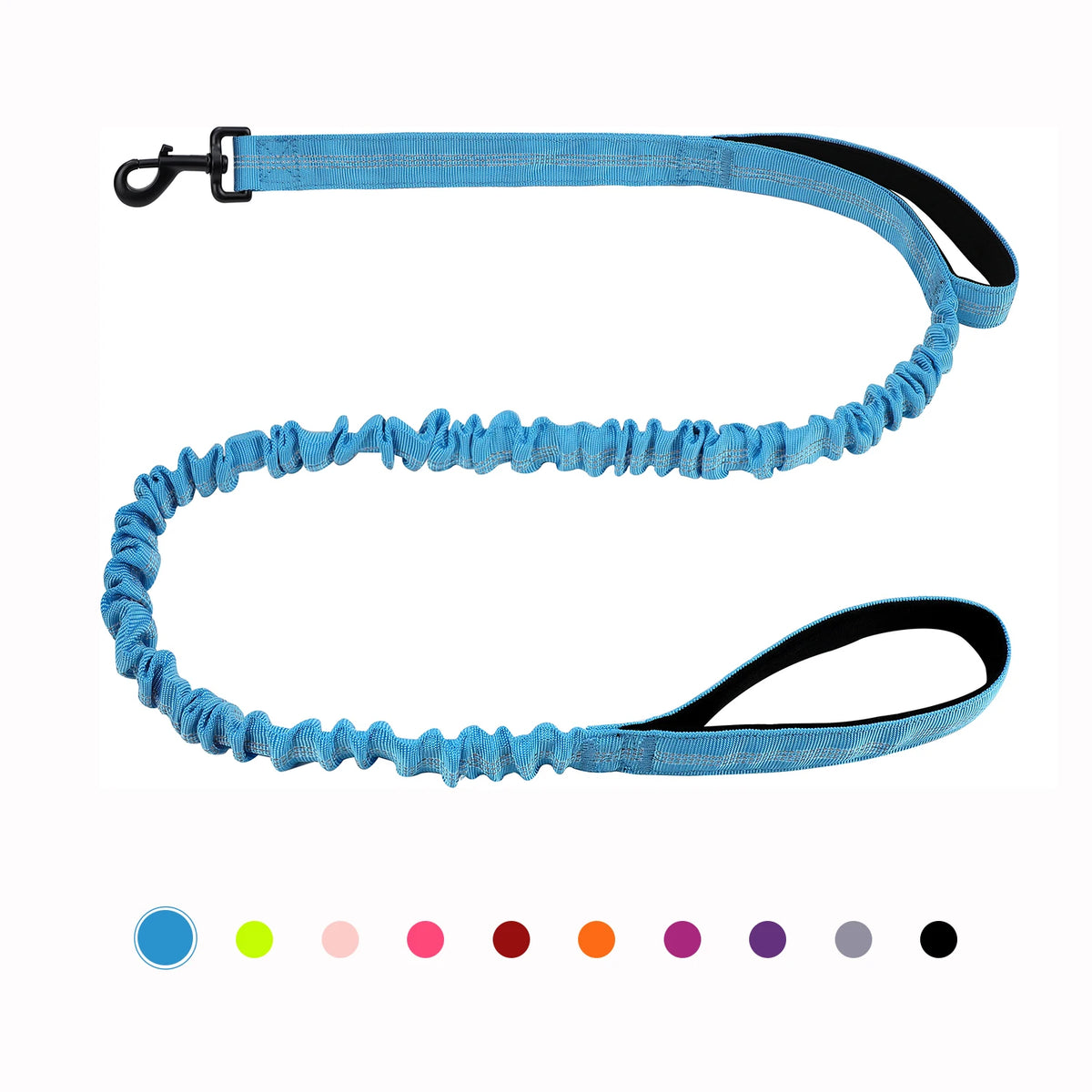 Bungee Dog Leash With Shock Absorption And Dual Padded Handles