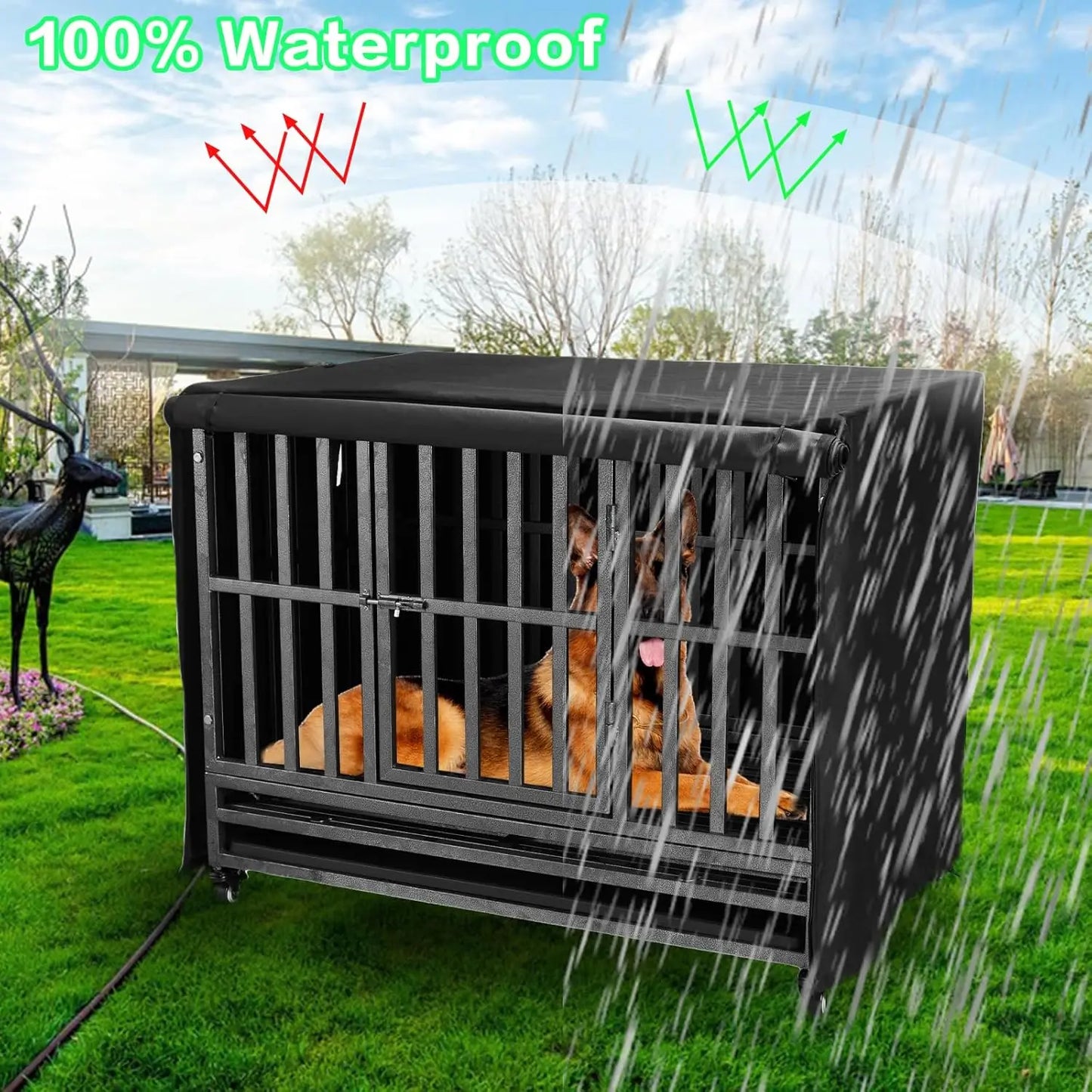 Heavy-Duty Dog Crate Cover With Insulation And Breathable Window