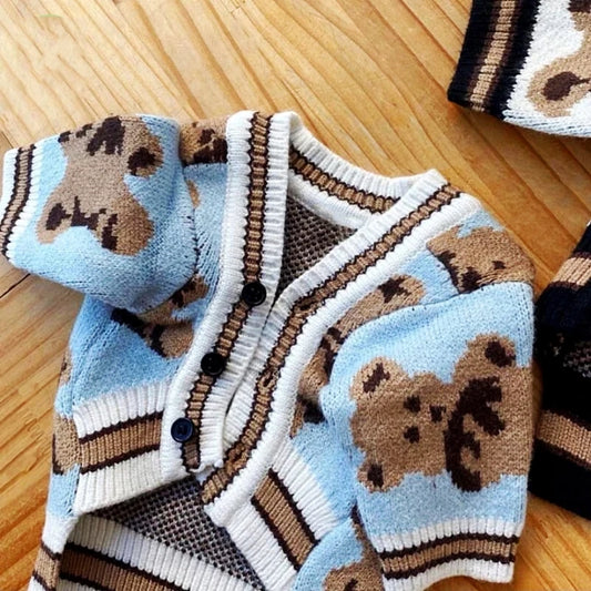 Striped Dog Cardigan Sweater For Chihuahua And Bichon Frise