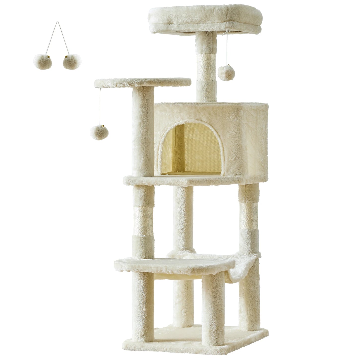 JHK Cat Tree Multi Level Scratching Tower For Indoor Cats