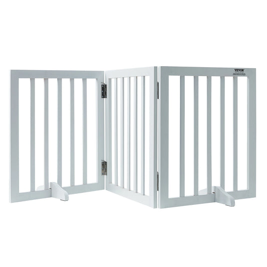 Freestanding Dog Gate, 3-Panel Foldable Pet Barrier