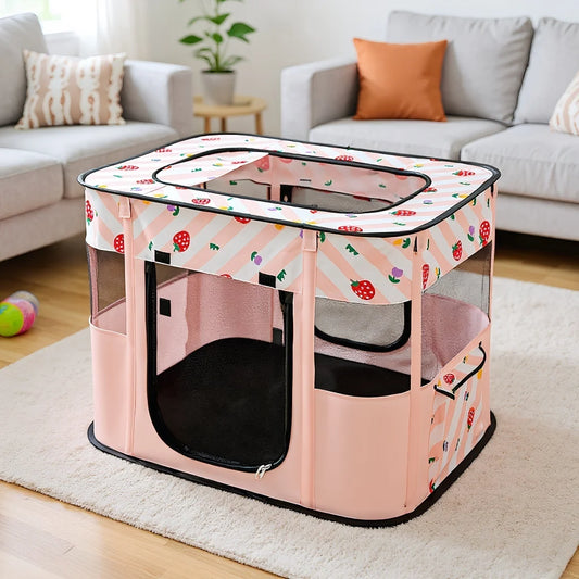 Foldable Pet Delivery Tent For Cats And Dogs Breathable Maternity Bed