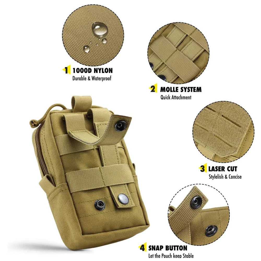 PETRAVEL Dog Tactical Bags Set Molle Pouches Harness Attachments Training