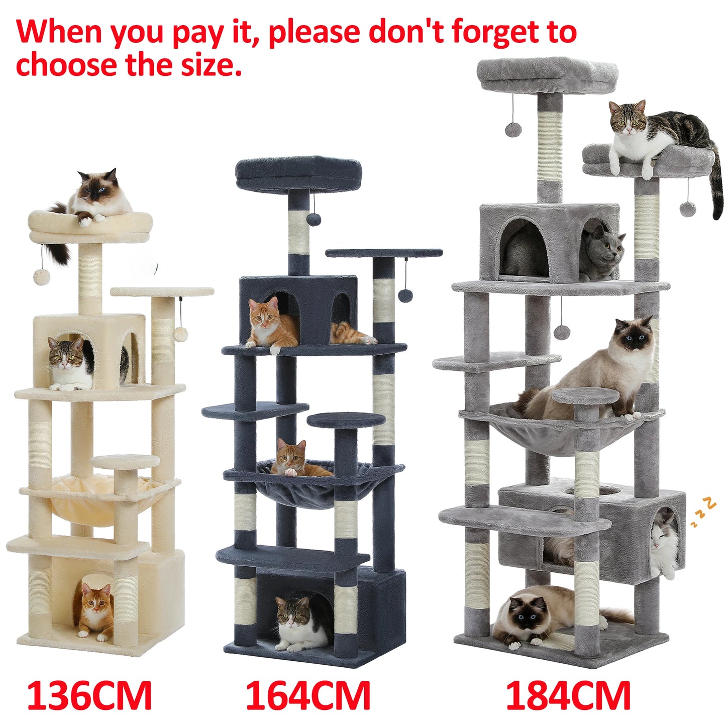 PAWZ Road Indoor Cat Tree Tower With Sisal Scratching Posts