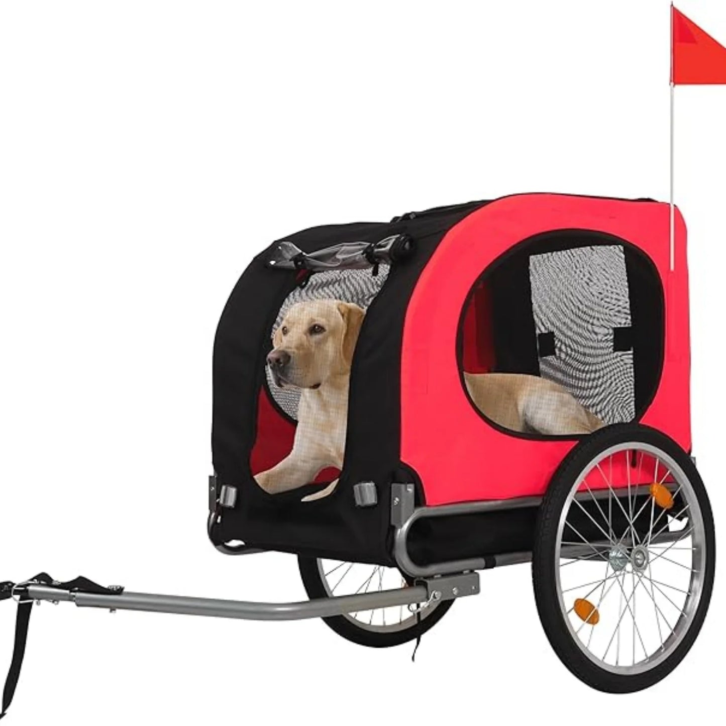 All-Terrain Bike Trailer For Medium Large Dogs With Air Tires