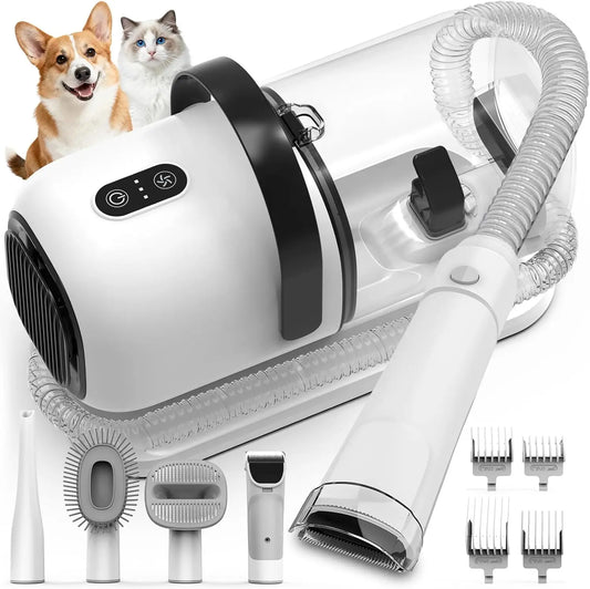 All-In-One Pet Grooming Vacuum With Hair Clipper And Brush