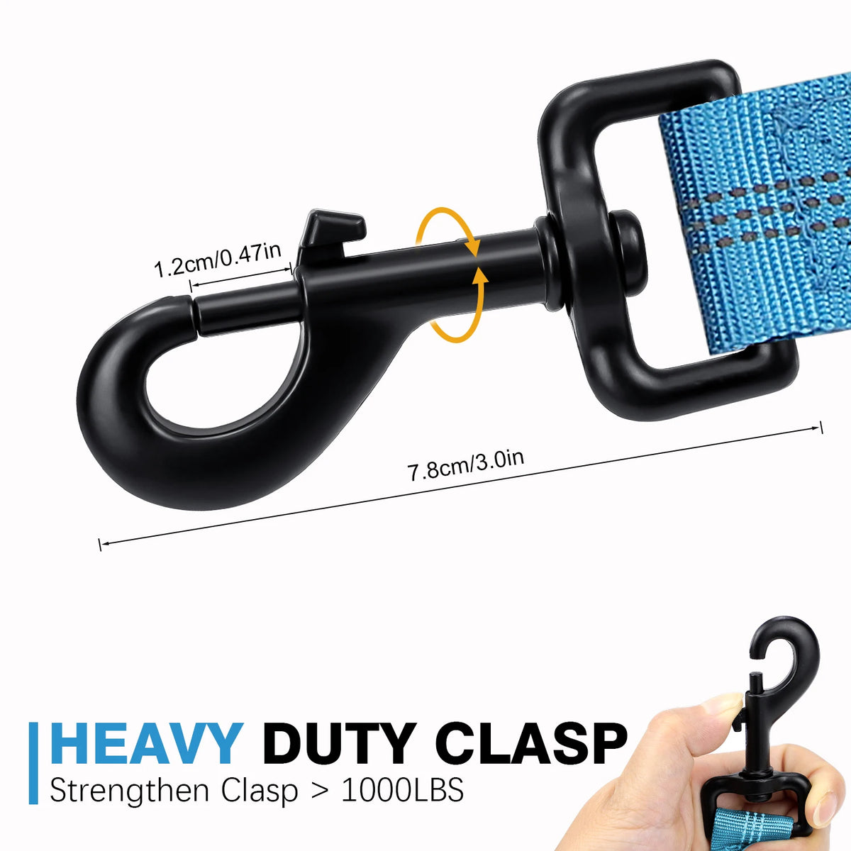 Bungee Dog Leash With Shock Absorption And Dual Padded Handles