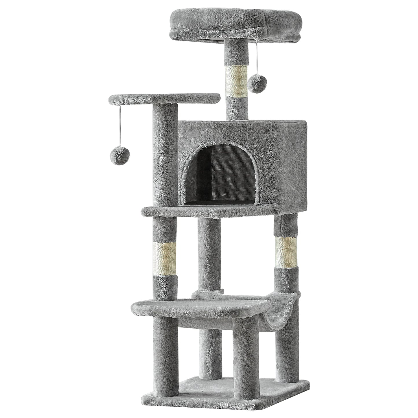 JHK Cat Tree Multi Level Scratching Tower For Indoor Cats
