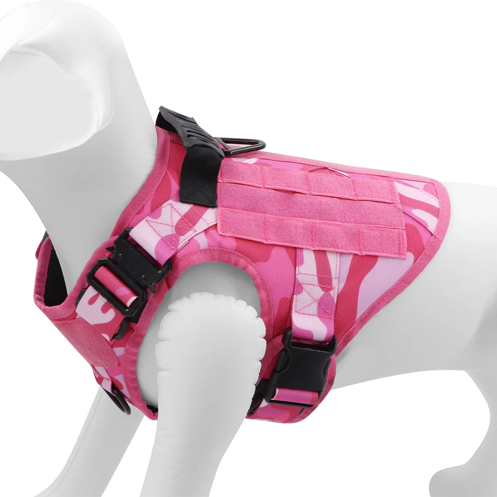 PETRAVEL Military Camouflage Dog Harness Vest Adjustable