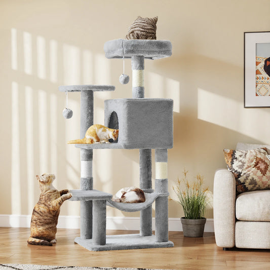 JHK Cat Tree Multi Level Scratching Tower For Indoor Cats